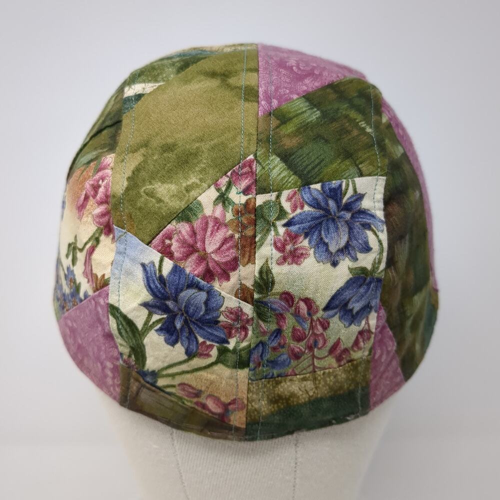 Patchwork Flower Fitted Baseball Cap Multicolor O… - image 6